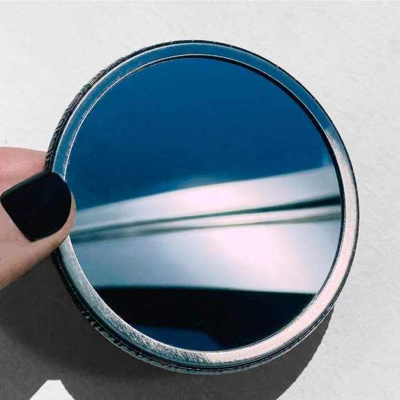 Checkerboard Pocket Purse Mirror 3" - Picture 2 of 4